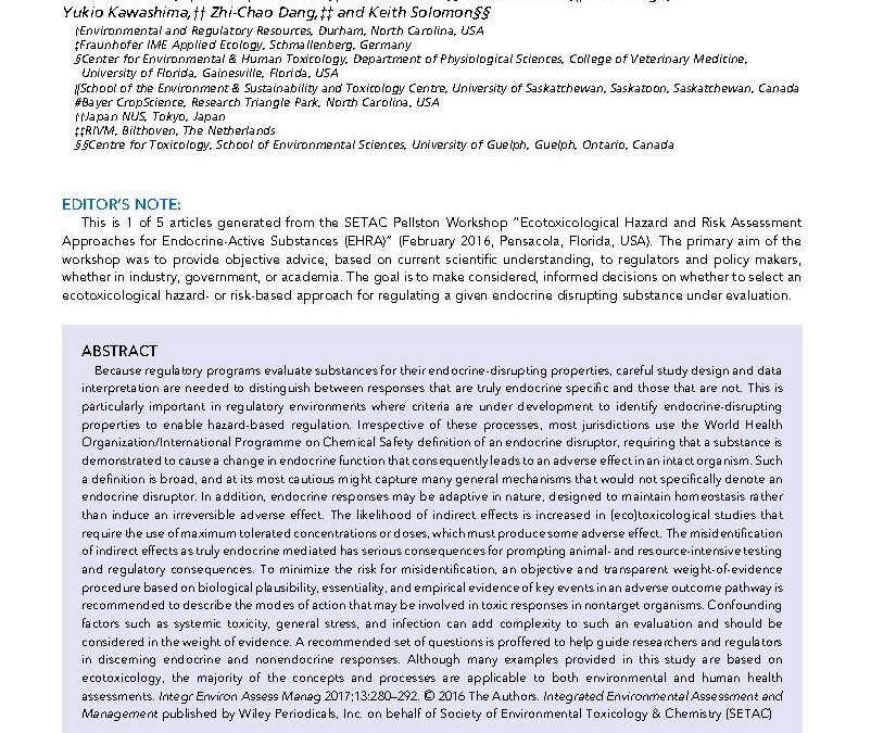 Challenges in Assigning Endocrine-Specific Modes of Action: Recommendations for Researchers and Regulators